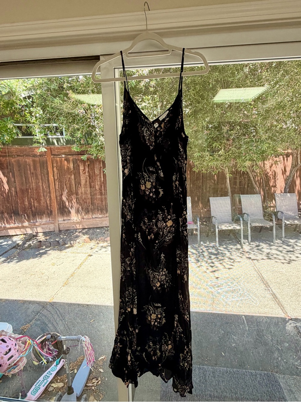 Leith Black Floral Maxi Dress